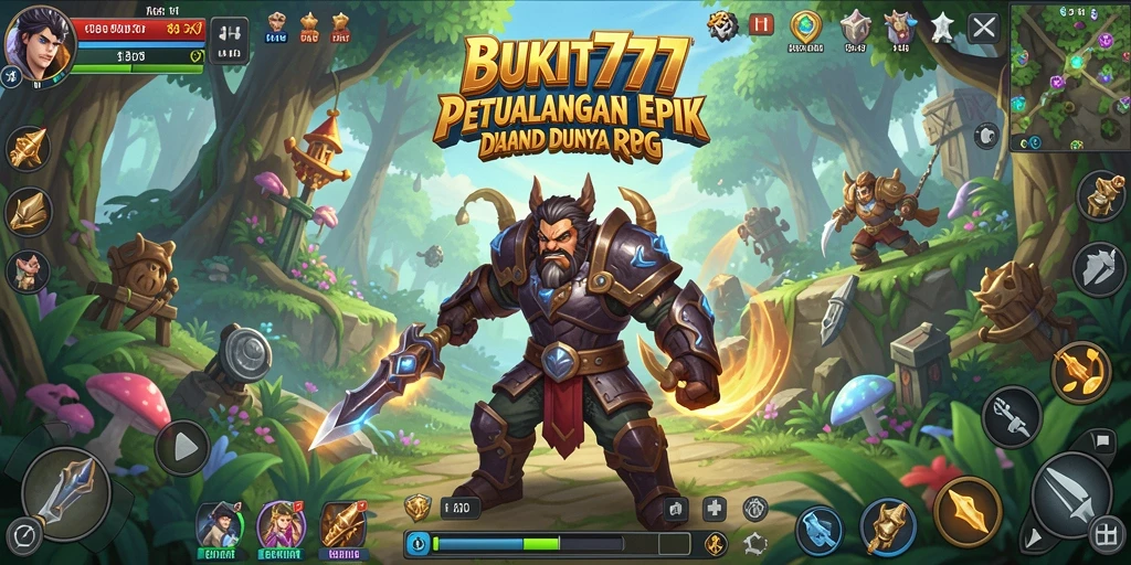 Tampilan gameplay yang mendebarkan di BUKIT777, menunjukkan pertarungan epik.