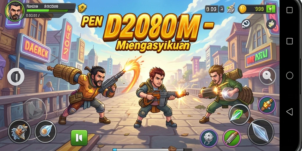 Tampilan gameplay D200M yang seru dan menantang di setiap level.