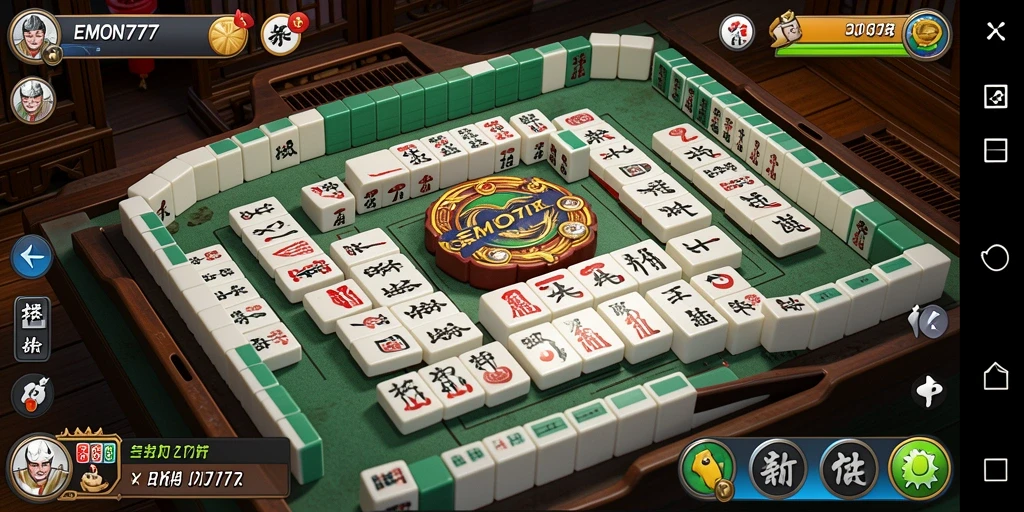 Tampilan menarik dari gameplay Mahjong di EMON777.