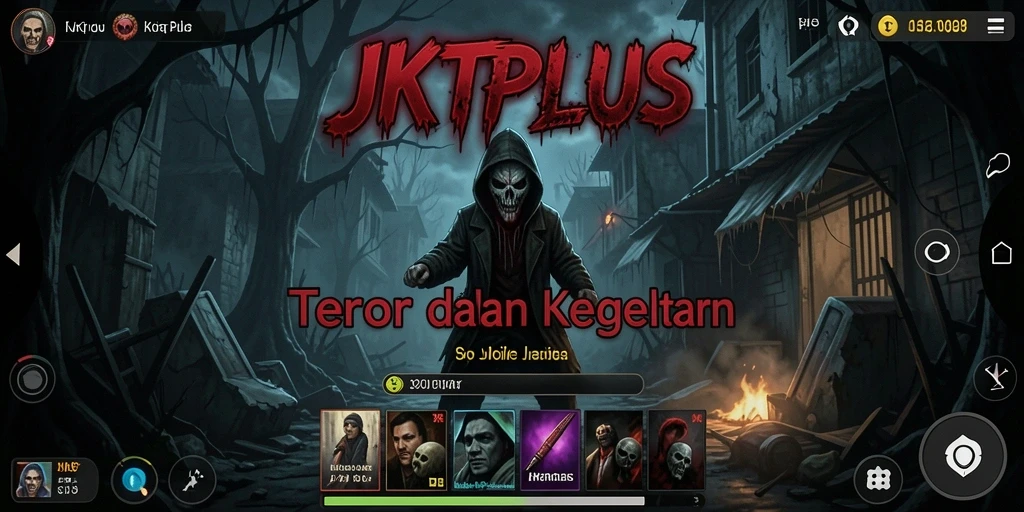 Gameplay JKTPLUS menunjukkan momen mencekam di dunia yang kelam.