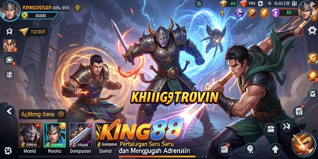Screenshot gameplay KING88 menampilkan aksi pertarungan yang seru dan mendebarkan.