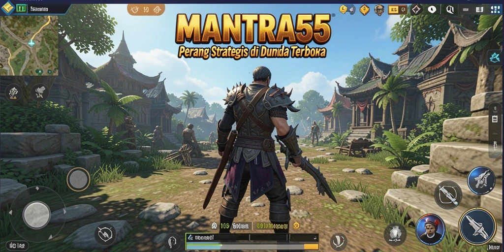 Tampilan epik permainan TPS MANTRA55 dengan pertempuran mendebarkan.