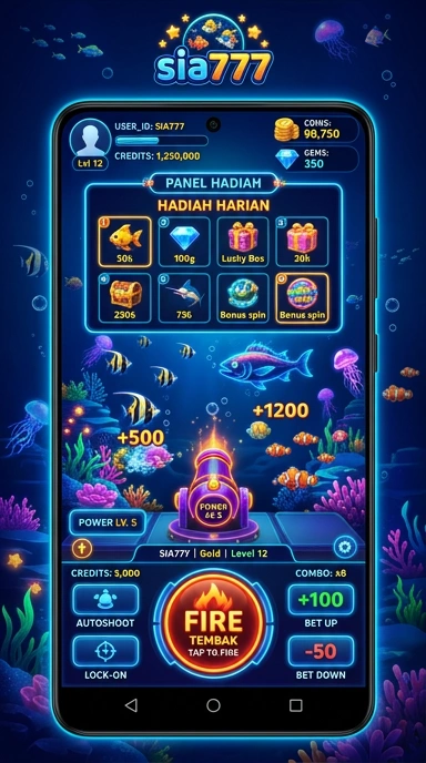 Screenshot aplikasi SIA777 yang menampilkan antarmuka pengguna yang ramah.